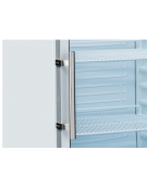 Armadio refrigerato bianco in ABS - Lt. 600 - porta in vetro - cornice e maniglia colore acciaio - cm 77,5x79,7x190h
