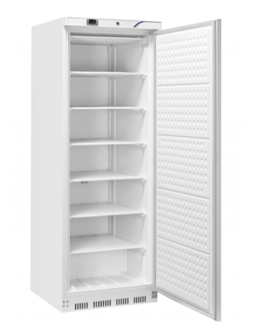 Armadio congelatore bianco in ABS con 6 ripiani evaporatore fissi - refrigerazione statica -22°/-18°C - cm 60x68,5x189h