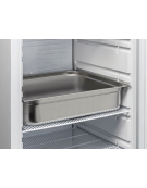 Armadio frigorifero GN2/1 in ABS - colore acciaio - refrigerazione Roll-Bond con ventilatore +2°/+10°C - cm 78x73x189h