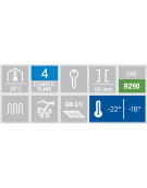 Armadio frigorifero bianco GN2/1 in ABS - refrigerazione Roll-Bond con ventilatore +2°/+10°C - Classe D - cm 78x73x189h