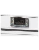 Armadio frigorifero in ABS - colore acciaio - Lt 400 - refrigerazione Roll-Bond con ventilatore +2°/+10°C - cm 60x68,5x189h