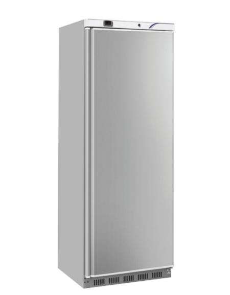 Armadio frigorifero in ABS - colore acciaio - Lt 400 - refrigerazione Roll-Bond con ventilatore +2°/+10°C - cm 60x68,5x189h