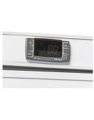 Armadio frigorifero grigio in ABS con porta in vetro - refrigerazione Roll-Bond con ventilatore +3°/+10°C - cm 60x72,3x189h