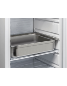 Armadio congelatore GN 2/1 grigio con porta in vetro - refrigerazione statica -20°/ -15°C - cm 78x76,8x190,2h