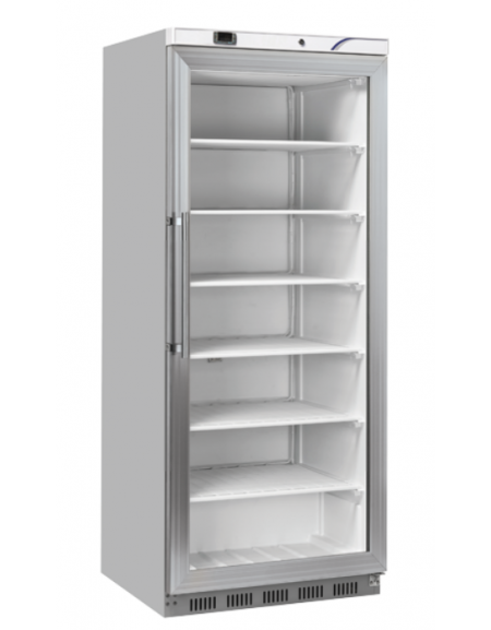 Armadio congelatore GN 2/1 grigio con porta in vetro - refrigerazione statica -20°/ -15°C - cm 78x76,8x190,2h