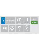 Armadio congelatore bianco con porta in vetro - refrigerazione statica -20°/ -15°C - cm 60x72,3x190,2h