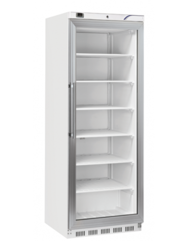 Armadio congelatore bianco con porta in vetro - refrigerazione statica -20°/ -15°C - cm 60x72,3x190,2h