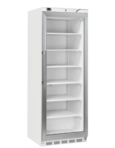 Armadio congelatore bianco con porta in vetro - refrigerazione statica -20°/ -15°C - cm 60x72,3x190,2h