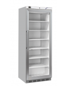 Armadio congelatore grigio con porta in vetro - refrigerazione statica -20°/ -15°C - cm 60x72,3x190,2h