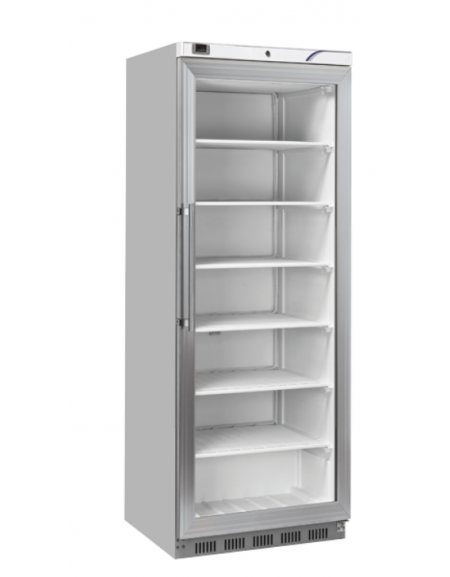 Armadio congelatore grigio con porta in vetro - refrigerazione statica -20°/ -15°C - cm 60x72,3x190,2h