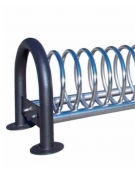 Portabici a 3 posti con rastrelliera realizzata in acciaio inox, fianchi zincati e verniciati  - cm 150x50x50,5h