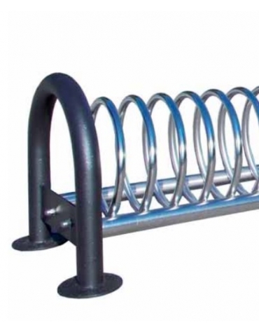 Portabici a 3 posti con rastrelliera realizzata in acciaio inox, fianchi zincati e verniciati  - cm 150x50x50,5h