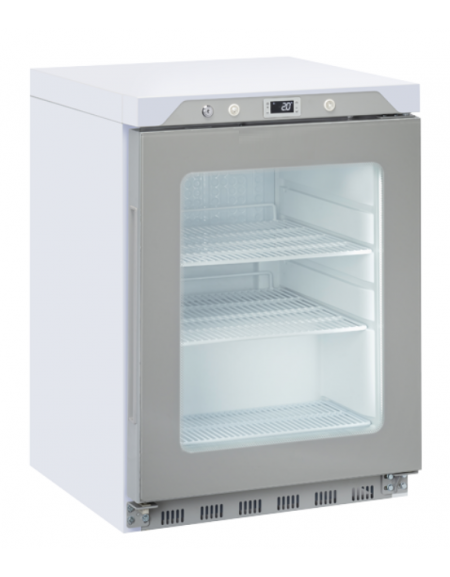 Armadio refrigerato con porta in vetro - Lt. 200 - refrigerazione roll bond con ventola - cm 60x62,5x85,3h