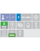 Armadio refrigerato con porta in vetro - Lt. 200 - refrigerazione roll bond con ventola - cm 60x62,5x85,3h
