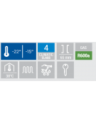 Armadio congelatore bianco con interno in termoformato - Lt. 200 - refrigerazione statica -22°/-15°C - cm 60x62,5x85,3h