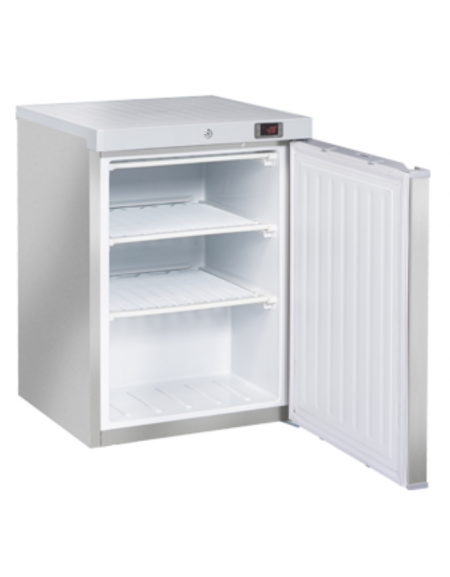 Armadio congelatore inox con interno in termoformato - Lt. 200 - refrigerazione statica -20°/-15°C - cm 60x62,5x85,3h