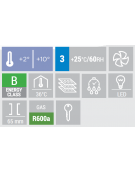 Frigorifero basso in ABS nero - refrigerazione roll bond con ventola di assistenza +0/+10°C - Classe A - cm 60x62,5x85,3h