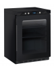 Frigorifero basso nero con porta in vetro - refrigerazione roll bond con ventola di assistenza +2°/+10°°C - cm 60x62,5x85,3h
