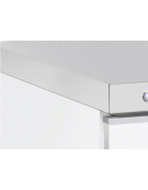 Armadio congelatore ventilato per congelamento bicchieri in ABS e piano lavorabile in acciaio inox - cm 59,8x69,9x83,9h