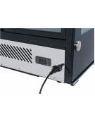 Espositore refrigerato da banco, colore nero con basamento inox - refrigerazione ventilata +1/+12°C - cm 87,5x57x68,5h