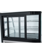 Espositore refrigerato da banco, colore nero con basamento inox - refrigerazione ventilata +1/+12°C - cm 87,5x57x68,5h