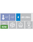 Vetrina da banco fredda ventilata -Vetri dritti-2 ripiani cromati regolabili in altezza -Illuminazione a Led-cm 144x52,4x73,5h