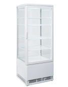 Vetrina refrigerata verticale colore bianco con vetro dritto e display digitale - ventilata +2°/+12°C - 42,8x38,6x111h