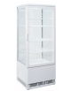 Vetrina refrigerata verticale colore bianco con vetro dritto e display digitale - ventilata +2°/+12°C - 42,8x38,6x111h