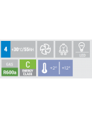 Vetrina refrigerata verticale colore nero con vetro dritto e display digitale - ventilata +2°/+12°C - 42,8x38,6x111h