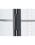 Vetrina refrigerata verticale colore nero con vetro dritto e display digitale - ventilata +2°/+12°C - 42,8x38,6x111h