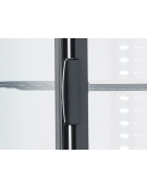 Vetrina espositiva colore nero - refrigerazione ventilata, +2/+12°C - capacità Lt. 235 - Classe B - cm 51,5x48,5x169h