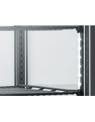 Vetrina espositiva colore nero - refrigerazione ventilata, +2/+12°C - capacità Lt. 235 - Classe B - cm 51,5x48,5x169h
