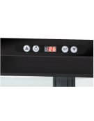 Vetrina espositiva colore nero - refrigerazione ventilata, +2/+12°C - capacità Lt. 235 - Classe B - cm 51,5x48,5x169h