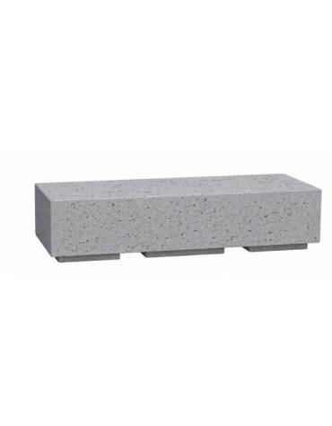 PANCHINA RETTANGOLARE MONOBLOCCO IN CEMENTO - COLORE GRIGIO PIETRA - CM 200x60x45H - Conforme ai CAM