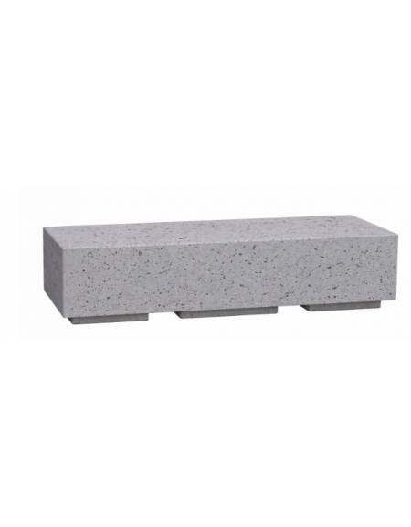 PANCHINA RETTANGOLARE MONOBLOCCO IN CEMENTO - COLORE GRIGIO PIETRA - CM 200x60x45H - Conforme ai CAM