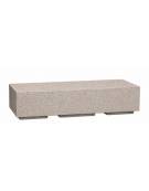 PANCHINA RETTANGOLARE MONOBLOCCO IN CEMENTO - COLORE GRIGIO SABBIATO - CM 200x60x45H - Conforme ai CAM
