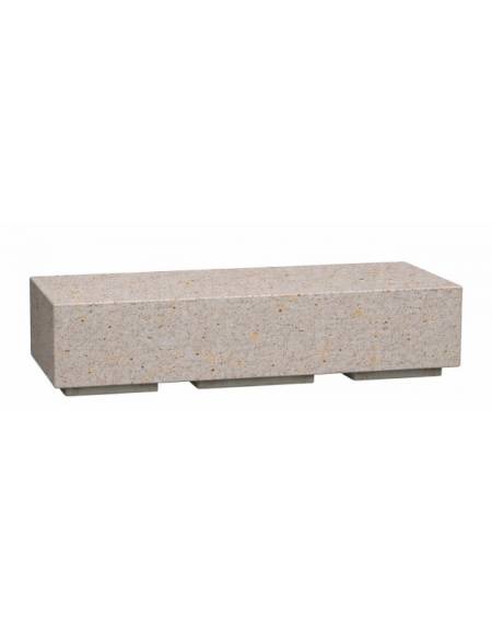 PANCHINA RETTANGOLARE MONOBLOCCO IN CEMENTO - COLORE GRIGIO SABBIATO - CM 200x60x45H - Conforme ai CAM