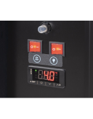 Vetrina refrigerata ventilata con ripiani in vetro e porte scorrevoli posteriori - colore nero - temp. +2°/+6°C - cm 100x78x138h