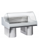 Banco refrigerato per pesce con piano in granito e zona esposizione in acciaio AISI 316 - statico,  +0°/+2° - cm 150x120x118h