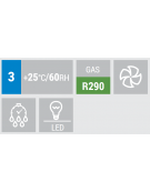 Vetrina refrigerata promozionale in acciaio verniciato bianco con frontale aperto - ventilata, +2°/+10°C - cm 64x74,1x145,7h