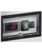 Vetrina refrigerata promozionale in acciaio verniciato bianco con frontale aperto - ventilata, +2°/+10°C - cm 64x74,1x145,7h