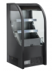 Vetrina refrigerata promozionale in acciaio verniciato nero con frontale aperto - ventilata, +2°/+10°C - cm 64x74,1x145,7h