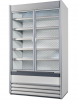 Vetrina murale con porte a battente - esterno in acciaio verniciato grigio - ventilata +0°/+2°C - cm 125x63,5x209,6h