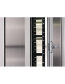 Vetrina murale con porte a battente - esterno in acciaio verniciato grigio - ventilata +0°/+2°C - cm 125x63,5x209,6h