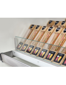 Vetrina murale con porte a battente - esterno in acciaio verniciato grigio - ventilata +0°/+2°C - cm 151x63,5x209,6h