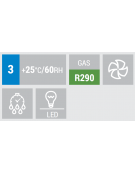 Vetrina murale senza porte - esterno in acciaio verniciato grigio - refrigerazione ventilata - cm 125x63,5x195,1h