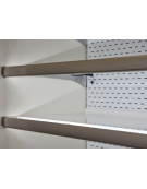 Vetrina murale senza porte - esterno in acciaio verniciato grigio - refrigerazione ventilata - cm 125x63,5x195,1h