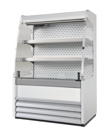 Vetrina murale senza porte, in acciaio verniciato bianco - refrigerazione ventilata +3°/+5°C - cm 96x62,2x140,6h