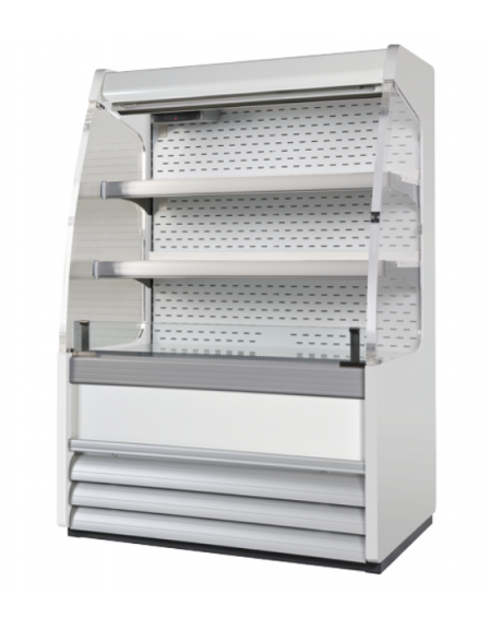 Vetrina murale senza porte, in acciaio verniciato bianco - refrigerazione ventilata +3°/+5°C - cm 134x62,2x140,6h