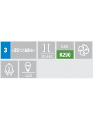 Vetrina murale senza porte, in acciaio verniciato bianco - refrigerazione ventilata +3°/+5°C - cm 134x62,2x140,6h